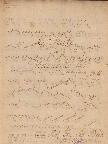 Bach Cello Suites Manuscript Source D
